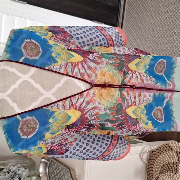 [L] Anthro/Dream daily sheer chiffon top - Picture 2 of 9